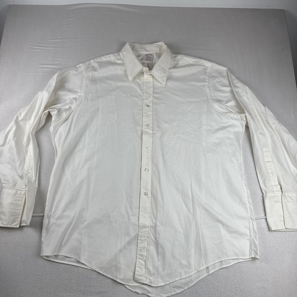 VTG Brooks Brothers Makers Mens White Dress Shirt 19-6 3XL *READ* Made in USA